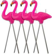 🕊️ nuop design pink flamingo 4.5-inch wax candles (set of 4) – ideal for birthdays and decorations logo