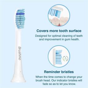 img 1 attached to 🦷 Sonicare HX6053 Compatible Brushmo Sensitive Replacement Toothbrush Heads - 8 Pack