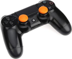 img 1 attached to 2-Pack of Orange Amazon Basics PlayStation 4 🎮 Controller Thumb Grips for Enhanced Grip and Improved Gaming Experience