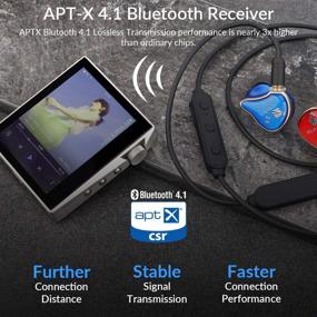 img 2 attached to 🎧 Изолированные наушники с Bluetooth HIDIZS BT01 APT-X 4.1 - Съемный кабель - Гарнитура на шее с Bluetooth-приемником 2Pins 0.78мм, встроенным HD-микрофоном - Заменяемый кабель для наушников