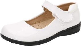 img 4 attached to 👧 Школьные туфли для маленьких девочек "School Performance Uniform Toddler Girls' Shoes" от WUIWUIYU