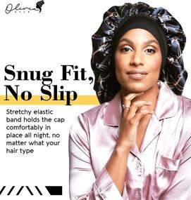 img 1 attached to 🌙 Ultimate Comfort and Protection: Extra Large Satin Bonnet for Braids - Perfect for Sleeping and Styling - Jumbo Long Satin Bonnet for Women