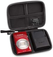 📷 жесткий чехол для хранения и перевозки цифровой камеры canon powershot elph 180 (черный) от aproca логотип