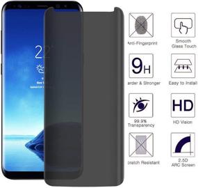 img 2 attached to 2 упаковки защитного стекла Galaxy S8 от вмешательства, защитное стекло SUKER с дружественным к чехлу и без пузырьков, 9H стойкость к царапинам для Samsung Galaxy S8.