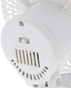 img 1 attached to 🌬️ Comfort Zone CZ6C 6-inch Desk Fan, White - Portable & Quiet with 2-Speeds, Clip-On Design, and Fully Adjustable Tilt - Ideal for Indoor Use