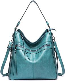 img 4 attached to 👜 Roulens Leather Shoulder Handbags Crossbody Women's Handbags & Wallets: Stylish Satchels for Every Occasion