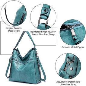 img 1 attached to 👜 Roulens Leather Shoulder Handbags Crossbody Women's Handbags & Wallets: Stylish Satchels for Every Occasion