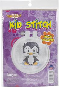 img 1 attached to 🐧 Janlynn Kid Stitch 11 Count Penguin Mini Counted Cross Stitch Kit - Perfect for Little Crafters, 3-Inch