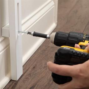 img 1 attached to 🚧 Qdos Universal Baseboard Kit for All Baby Gate - Professional Grade Safety Solution with Universal Installation - Works with All Gates - Easy White Baseboard Installation
