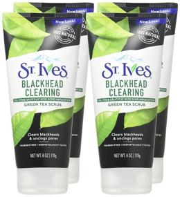 img 2 attached to 🍃 St. Ives Green Tea Blackhead Clearing Scrub 6 oz - Pack of 4: Deep Cleansing for Clear Skin