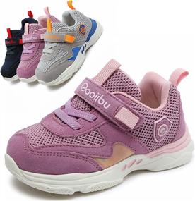 img 4 attached to 👟 Toddler Little Kids Wide Sole Shoes - Ultra-Lightweight & Ultra-Fit Tennis Athletic Sneakers Boys Girls (Sizes 6-12)