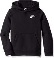 👕 nike boys' medium black white hoodie: fashionable hoodies & sweatshirts logo
