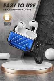 img 1 attached to Чехол SupCase серии Unicorn Beetle Pro для AirPods Pro - полноценная защита всего тела (синий)