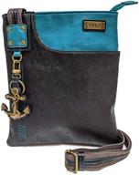 👜 black turtle leather chala women's handbags, crossbody bags, and wallets logo