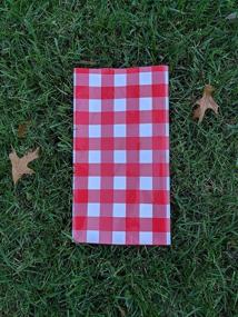 img 1 attached to 🔲 Checkered Disposable Tablecloths: Durable Plastic Tablecovers for Any Occasion