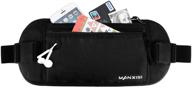 manxisi running fanny pack: slim rfid blocking travel wallet for women men logo