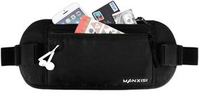 img 4 attached to MANXISI Running Fanny Pack: Slim RFID Blocking Travel Wallet for Women Men