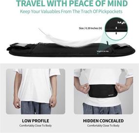 img 1 attached to MANXISI Running Fanny Pack: Slim RFID Blocking Travel Wallet for Women Men