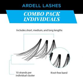 img 3 attached to Ardell Individuals Faux Eyelashes Combo in Black - 4 Pack