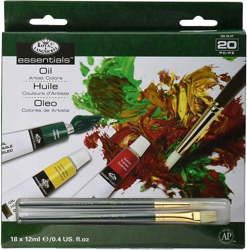 Royal & Langnickel Essentials Oil Painting Set, 12 - 12ml colors