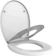🚽 2-in-1 todeco toilet seat: potty training seat for toddlers & adults, easy removal, slow close, white logo