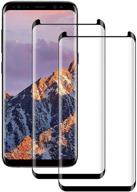 📱 2-пакета защитного стекла для экрана samsung galaxy note 8 - сопротивление 11 фунтов, полное покрытие экрана, совместимо с чехлами логотип