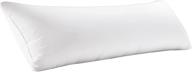 😴 whispersilk full body pillow insert - extra large body pillow for adults - breathable long side sleeper pillow for deep sleep (20×54 inch) - crisp white logo