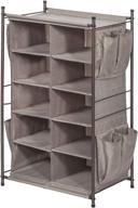 👟 efficiently organize your footwear with storage maniac 5-tier 10-compartment shoe cubby rack organizer - a space-saving solution for your closet, entryway, or front door in grey логотип