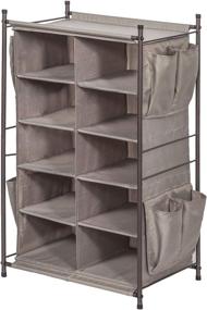 img 4 attached to 👟 Efficiently Organize Your Footwear with STORAGE MANIAC 5-Tier 10-Compartment Shoe Cubby Rack Organizer - A Space-Saving Solution for Your Closet, Entryway, or Front Door in Grey