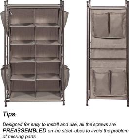 img 3 attached to 👟 Efficiently Organize Your Footwear with STORAGE MANIAC 5-Tier 10-Compartment Shoe Cubby Rack Organizer - A Space-Saving Solution for Your Closet, Entryway, or Front Door in Grey