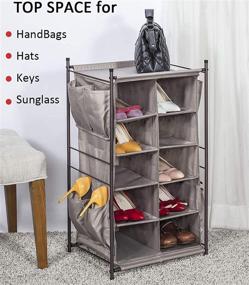 img 2 attached to 👟 Efficiently Organize Your Footwear with STORAGE MANIAC 5-Tier 10-Compartment Shoe Cubby Rack Organizer - A Space-Saving Solution for Your Closet, Entryway, or Front Door in Grey