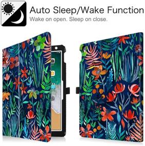 img 1 attached to 📱 Fintie Folio Case for iPad Air (3rd Gen) 10.5" 2019 / iPad Pro 10.5" 2017 - Premium PU Leather Smart Folio Cover with Pencil Holder, Auto Sleep/Wake, Jungle Night - Corner Protection Included