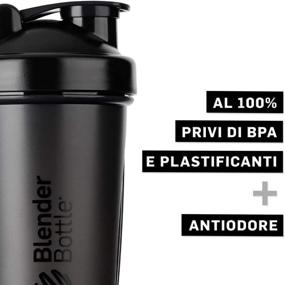 img 3 attached to 🍹 BlenderBottle Classic Loop Top Shaker Bottle - 32-Ounce, Full Color Black: Efficient Mixing and Easy Portability