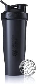 img 4 attached to 🍹 BlenderBottle Classic Loop Top Shaker Bottle - 32-Ounce, Full Color Black: Efficient Mixing and Easy Portability