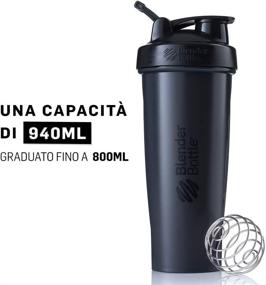 img 1 attached to 🍹 BlenderBottle Classic Loop Top Shaker Bottle - 32-Ounce, Full Color Black: Efficient Mixing and Easy Portability