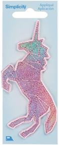 img 1 attached to 🌈 Simplicity Rainbow Unicorn Applique Clothing Iron On Patch, 1.5'' x 4'': Add a Magical Twist to Your Outfits!