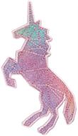 🌈 simplicity rainbow unicorn applique clothing iron on patch, 1.5'' x 4'': add a magical twist to your outfits! logo