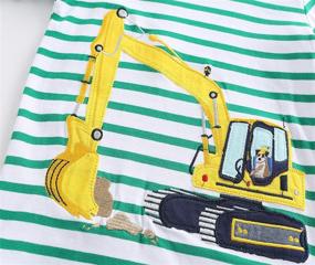 img 2 attached to Frogwill Toddler Excavator Cartoon Construction Boys' Tops, Tees & Shirts