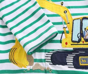 img 1 attached to Frogwill Toddler Excavator Cartoon Construction Boys' Tops, Tees & Shirts