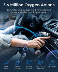 img 3 attached to 🌬️ Craftronic® NanoActive™ Car Air Purifier Ionizer & Dual Fast Charge USB - 5.6 Million Negative Ion Anti-Microbial, PM 2.5 Smoke & Pollutant Eliminator, Odor & Dander Remover, Dust Allergy Reliever (Silver)