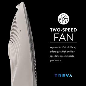img 1 attached to 🔋 O2COOL Treva 10-Inch Portable Battery Powered Fan - 2 Cooling Speeds - Includes AC Adapter and USB Charging Port for Desktop Air Circulation