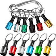 convenient keychain hex shank screwdriver bits holder extension bar - linkstyle (6 colors) logo