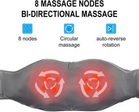 img 3 attached to 💆 Deestop Shiatsu Neck and Back Massager with Heat - Deeply Knead Away Tension in Neck, Back, Shoulders, and Legs at Home, Car, or Office