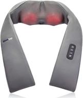 💆 deestop shiatsu neck and back massager with heat - deeply knead away tension in neck, back, shoulders, and legs at home, car, or office logo