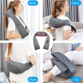 img 1 attached to 💆 Deestop Shiatsu Neck and Back Massager with Heat - Deeply Knead Away Tension in Neck, Back, Shoulders, and Legs at Home, Car, or Office