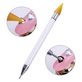 img 1 attached to Dual-ended Rhinestone Dotting Pen with Crystal Beads Handle - Gem Studs Picker Tool for Rhinestone Gems and Crystals