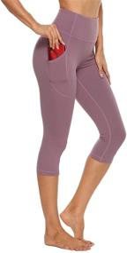 img 4 attached to 🩳 Essential High Waisted Legging for Workout - Stelle Women's Capri Yoga Pants with Pockets