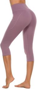 img 2 attached to 🩳 Essential High Waisted Legging for Workout - Stelle Women's Capri Yoga Pants with Pockets