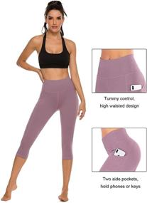 img 1 attached to 🩳 Essential High Waisted Legging for Workout - Stelle Women's Capri Yoga Pants with Pockets