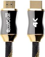 premium certified 6 feet hdmi cable | 4k ultra hd, 3d support and ethernet | qualgear qg-pcbl-hd20-6ft logo